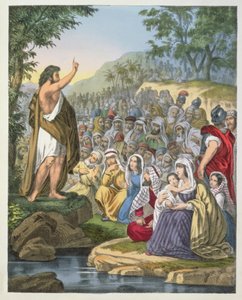 Giovanni che predica nel deserto, da una bibbia stampata da Edward Gover, 1870 da Siegfried Detler Bendixen